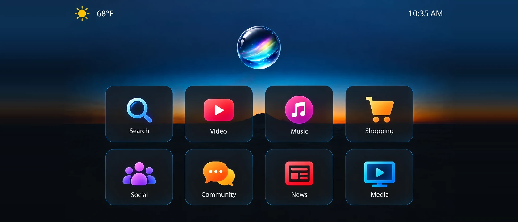 Orbit Browser screen